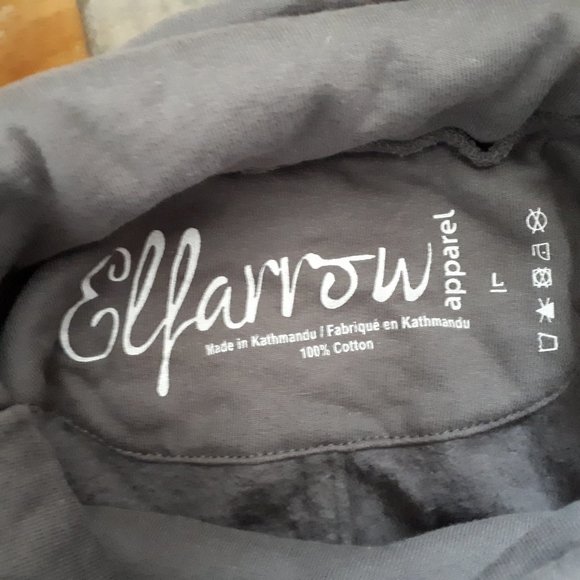 Tunic - 100% Cotton - Grey with Peacock feather design by Elfarrow - Picture 7 of 11